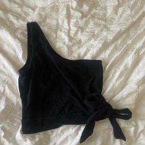 Black One-Shoulder Top